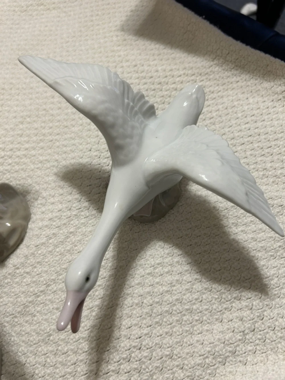 Lladro Porcelain Flying Goose Figurines - White Set of 3 made in 1989’s VINTAGE